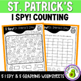 I Spy St. Patrick's Day Counting & Graphing Math Worksheet