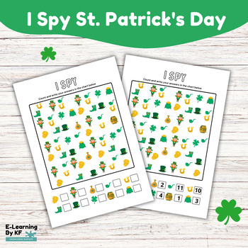 Preview of I Spy St. Patrick's Day: Interactive Activity for Kids