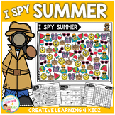 I Spy Summer Counting, Coloring, Tally and Graphing Activities