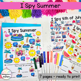 I Spy Summer - Preschool | PreK | Kindergarten