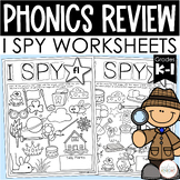 Phonics Skills Worksheets for K-1 Review - I SPY Blends, D