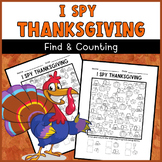 I Spy Thanksgiving - Finding and Counting Activity Worksheet
