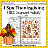 I Spy Thanksgiving - Free Printable
