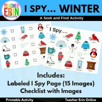 I Spy WINTER Printable Seek and Find Activity | Student, Small Group