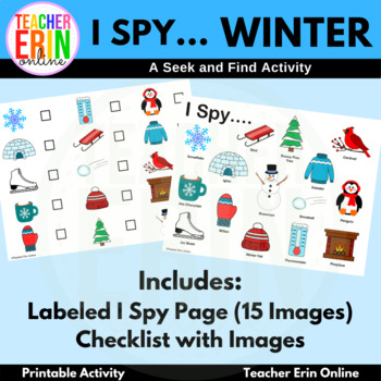 I Spy SCHOOL SUPPLIES Printable Seek and Find Activity by Erin Colleen  Design