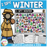 I Spy Winter Counting, Coloring, Tally and Graphing Activities