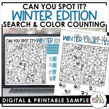 Preview of I Spy Winter Search and Find Early Finishers Activity SAMPLE