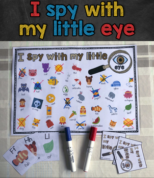 Preview of I Spy With My Little Eye - Board game Template