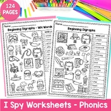 I Spy Worksheets I Spy CVC Words L R S Blends Word Work Ac