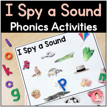 Preview of I Spy a Sound Phonics Game and Activities with Digital Slideshow