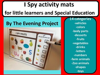 Preview of I Spy activity mats with real photographs for Spec. Ed.& K/ 14 categories