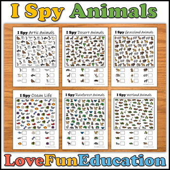 Preview of I Spy an Animal Bundle (Graphing Included!)