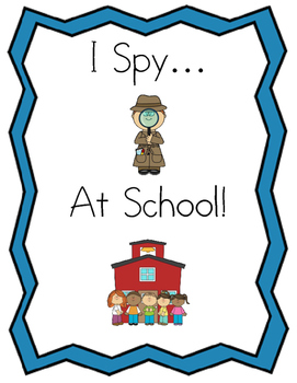 Preview of Early Learner "I Spy" at School Color Matching/ID Adapted Book