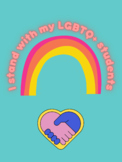 I Stand by my LGBTQ+ Students Poster - Blue