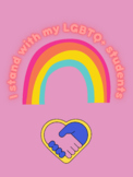 I Stand by my LGBTQ+ Students Poster - Pink