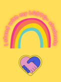 I Stand by my LGBTQ+ Students Poster - Yellow