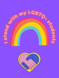 I Stand with my LGBTQ+ Students Poster - Purple