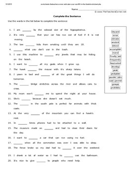 Preview of I-Station 2nd Grade End of Year Vocabulary Cloze Worksheet #1