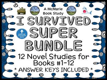 Preview of I Survived SUPER BUNDLE (Tarshis) 12 Novel Studies / Comprehension (401 pages)