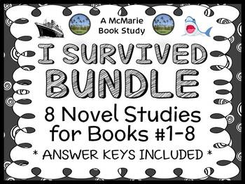 Preview of I Survived BUNDLE (Lauren Tarshis) Novel Studies / Comprehension : Books #1 - 8