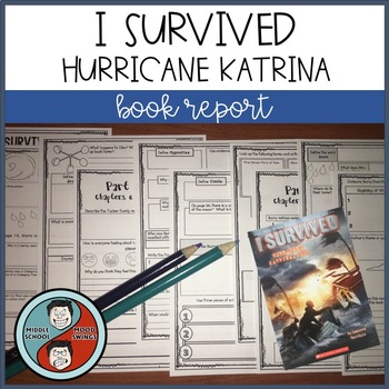 Preview of I Survived Hurricane Katrina, 2005 - Close Read Book Report Template
