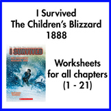 I Survived the Children's Blizzard 1888 worksheets (all ch
