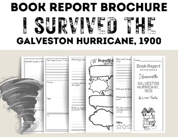 Preview of I Survived the Galveston Hurricane, Book Report Brochure, PDF, 2 Pages