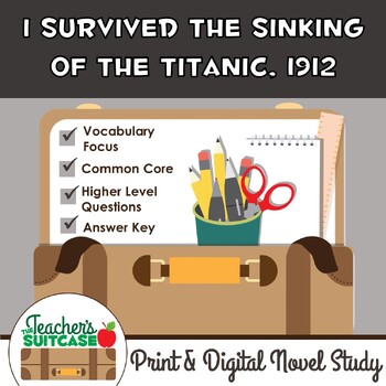 Preview of I Survived the Sinking of the Titanic, 1912 {Novel Study} - PRINT & DIGITAL