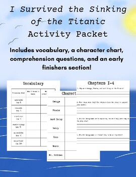 Preview of I Survived the Sinking of the Titanic (Vocabulary, Comprehension, and Writing!)