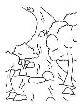 childrens coloring pages river