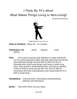 Preview of I Think My TV is Alive! - What Makes Things Living or Nonliving?