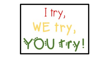Preview of I Try, We Try, YOU Try! Modeling Teaching Technique Poster