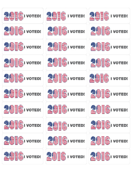 Preview of I Voted 2016 stickers