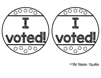 Preview of "I Voted!" Blank Campaign Buttons