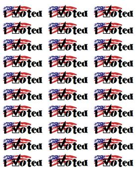 Preview of I Voted! Printable Election Stickers for Mailing Labels