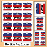 I Voted Stickers Election Day Activities Ballot Box Voting