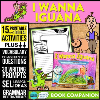 Preview of I WANNA IGUANA activities READING COMPREHENSION - Book Companion read aloud
