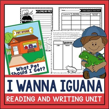 Preview of I Wanna Iguana Activities in Digital AND PDF for Persuasive Writing and Reading