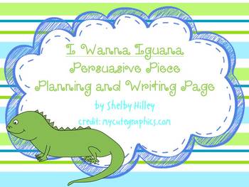 Preview of I Wanna Iguana Persuasive Writing