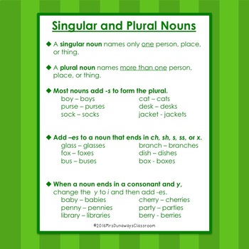 I Wanna Iguana: Singular and Plural Nouns by Mrs Dunaways Classroom