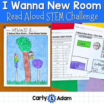 Preview of I Wanna New Room Read Aloud STEM Challenge - Area and Perimeter
