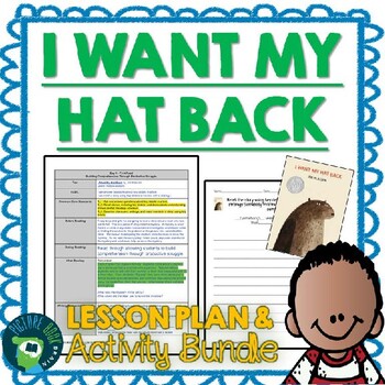 Preview of I Want My Hat Back by Jon Klassen Lesson Plan and Activities