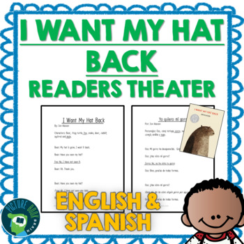 Preview of I Want My Hat Back by Jon Klassen Readers Theater Bilingual English/Spanish