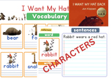 I Want My Hat Back CHARACTERS Vocabulary with Sentences
