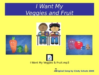Preview of Eat Healthy - Veggies & Fruit Song (and activities)