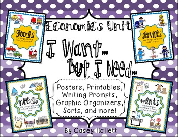 Preview of I Want...but I Need {Economics Unit}