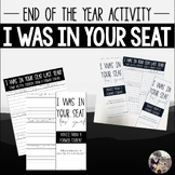 I Was in Your Seat End of the Year Reflection | Letter for