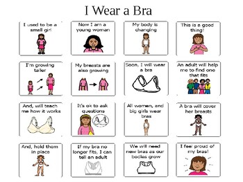 Preview of I Wear a Bra/Puberty/Social Story/Story Board/Health/Growing Up/Visual