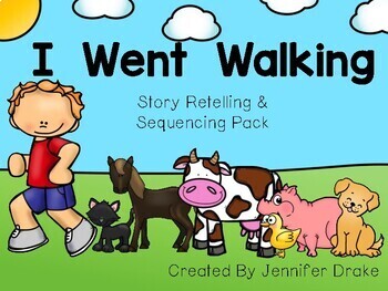 Preview of I Went Walking Sequencing and Retelling Pack