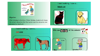 Preview of I Went Walking: Smartboard Activity